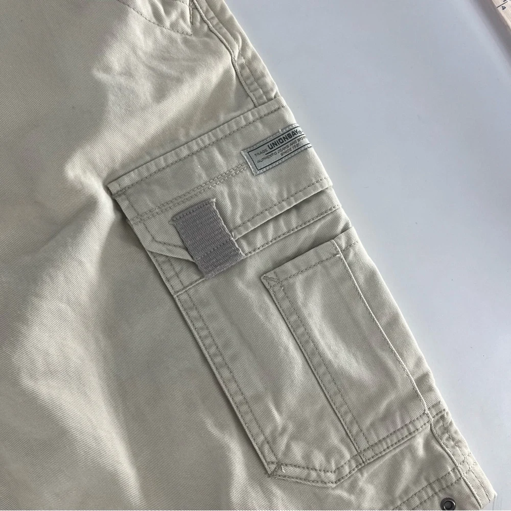 NWT Y2K Unionbay Shorts Mens 32 Tan Baggy Loose Wide Cargo Skater Grunge Hip Hop